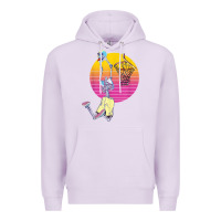 Lilac basketball player halloween pumpkin skeletons kids boys Premium Hoodie - trangStudio