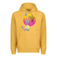 Mustard basketball player halloween pumpkin skeletons kids boys Premium Hoodie - trangStudio