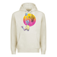 Oatmeal Heather basketball player halloween pumpkin skeletons kids boys Premium Hoodie - trangStudio