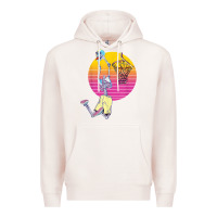 Pale Pink basketball player halloween pumpkin skeletons kids boys Premium Hoodie - trangStudio