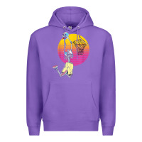 Purple basketball player halloween pumpkin skeletons kids boys Premium Hoodie - trangStudio