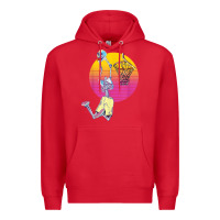 Red basketball player halloween pumpkin skeletons kids boys Premium Hoodie - trangStudio