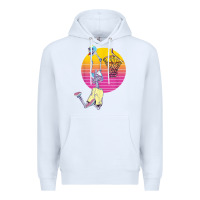 White basketball player halloween pumpkin skeletons kids boys Premium Hoodie - trangStudio