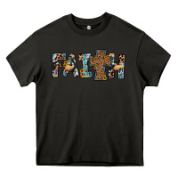 Asphalt faith cross Heavy Core Tee - JahusDesignShop