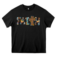 Black faith cross Heavy Core Tee - JahusDesignShop