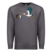 Stork With Black Baby Boy Premium Sweatshirt | Teevron