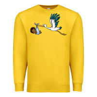 Lemon stork with black baby boy Premium Sweatshirt - BarkalooDesign