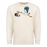 Sandshell stork with black baby boy Premium Sweatshirt - BarkalooDesign