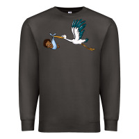 Smoke stork with black baby boy Premium Sweatshirt - BarkalooDesign
