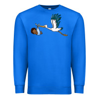 True Royal stork with black baby boy Premium Sweatshirt - BarkalooDesign