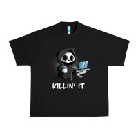 Black killin' it shirt funny grim reaper halloween sarcasm Urban Heavy Tee - trangStudio