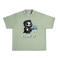 Oil Green killin' it shirt funny grim reaper halloween sarcasm Urban Heavy Tee - trangStudio