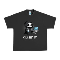 Pigment Black killin' it shirt funny grim reaper halloween sarcasm Urban Heavy Tee - trangStudio