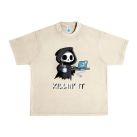 Sandshell killin' it shirt funny grim reaper halloween sarcasm Urban Heavy Tee - trangStudio