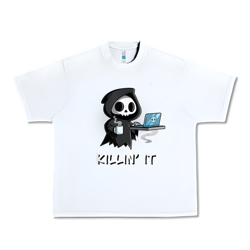 Killin' It Shirt Funny Grim Reaper Halloween Sarcasm Urban Heavy Tee by trangStudio | Teevron