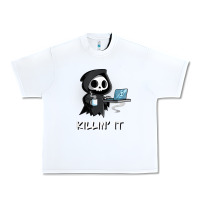 White killin' it shirt funny grim reaper halloween sarcasm Urban Heavy Tee - trangStudio