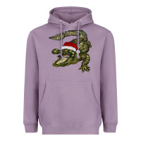 Lavender Christmas alligator Heavyweight Hoodie - BarkalooDesign