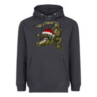 Smoke Christmas alligator Heavyweight Hoodie - BarkalooDesign