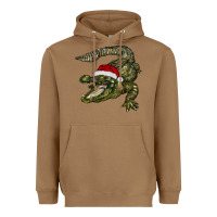 Toasted Coconut Christmas alligator Heavyweight Hoodie - BarkalooDesign