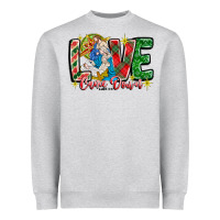 Heather Grey Love Came Down Heavyweight Sweatshirt - CowhideDigitalArt