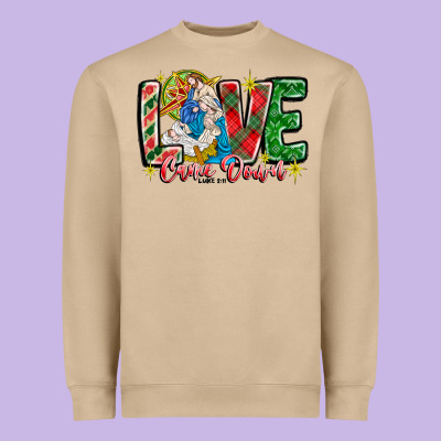 Love Came Down Heavyweight Sweatshirt Designed By Cowhidedigitalart