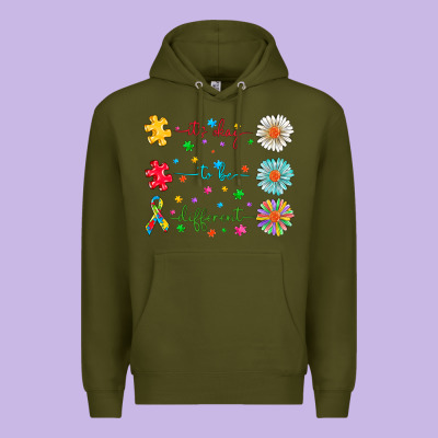 It's Okay To Be Different Premium Hoodie Designed By Cowhidedigitalart