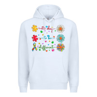 White It's Okay To Be Different Premium Hoodie - CowhideDigitalArt