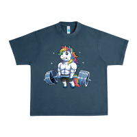Midnight Navy Unicorn Weightlifting T Fitness Gym Deadlift Rainbow Gifts Party Men W Urban Heavy Tee - trangStudio