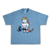 Pebble Blue Unicorn Weightlifting T Fitness Gym Deadlift Rainbow Gifts Party Men W Urban Heavy Tee - trangStudio