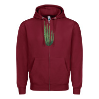 Burgundy organ pipe cactus Zipper Hoodie - LillyAllenDesigns