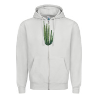 Dove Grey organ pipe cactus Zipper Hoodie - LillyAllenDesigns