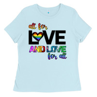 Baby Blue All For Love And Love For All Ladies Tee - Bettercallsaul