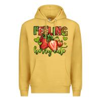 Antique Gold feeling berry cute strawberry Premium Hoodie - Jasminsmagicworld
