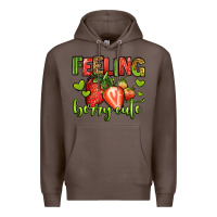 Coffee feeling berry cute strawberry Premium Hoodie - Jasminsmagicworld