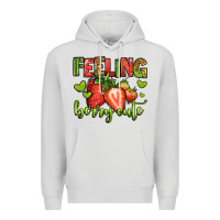 Dove Grey feeling berry cute strawberry Premium Hoodie - Jasminsmagicworld