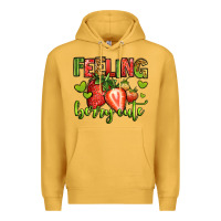 Mustard feeling berry cute strawberry Premium Hoodie - Jasminsmagicworld