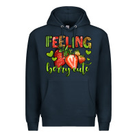 Navy feeling berry cute strawberry Premium Hoodie - Jasminsmagicworld