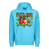 Ocean Blue feeling berry cute strawberry Premium Hoodie - Jasminsmagicworld