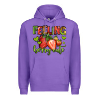 Purple feeling berry cute strawberry Premium Hoodie - Jasminsmagicworld