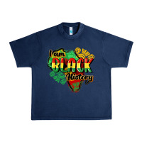 Navy i am black history Urban Heavy Tee - CowGirlArtShop