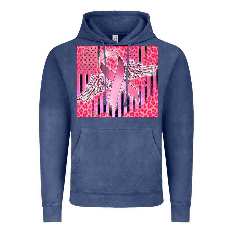 Cancer Awareness American Flag Vintage Hoodie by CowGirlArtShop | Teevron