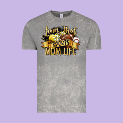 Livin That Sports Mom Life Vintage Tee Designed By Cowgirlartshop