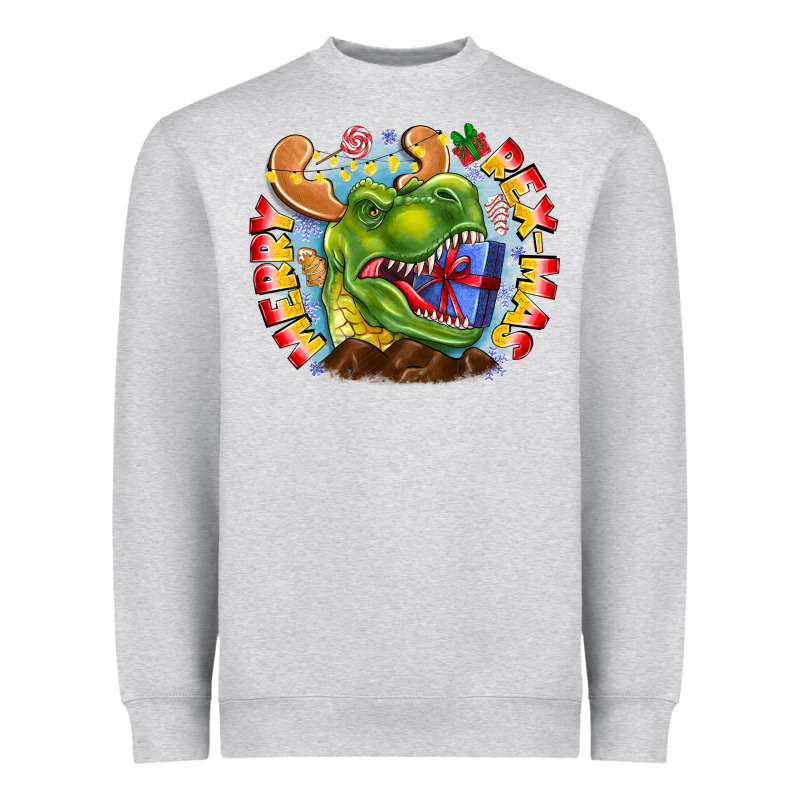 Merry Rexmas Heavyweight Sweatshirt by CowhideDigitalArt | Teevron
