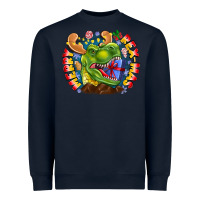 Navy Merry Rexmas Heavyweight Sweatshirt - CowhideDigitalArt