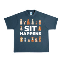 Midnight Navy Dog Funny S It Happens Pet Sitting Design Urban Heavy Tee - trangStudio