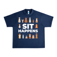 Navy Dog Funny S It Happens Pet Sitting Design Urban Heavy Tee - trangStudio