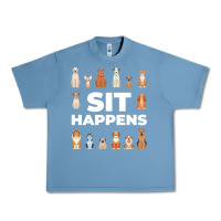 Pebble Blue Dog Funny S It Happens Pet Sitting Design Urban Heavy Tee - trangStudio