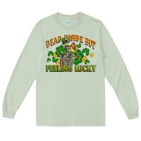 Matcha Dead inside but feeling lucky St. Patrick's Day Long Sleeve Tee - CowGirlArtShop