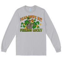 Moon Dust Dead inside but feeling lucky St. Patrick's Day Long Sleeve Tee - CowGirlArtShop