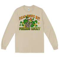 Mushroom Dead inside but feeling lucky St. Patrick's Day Long Sleeve Tee - CowGirlArtShop
